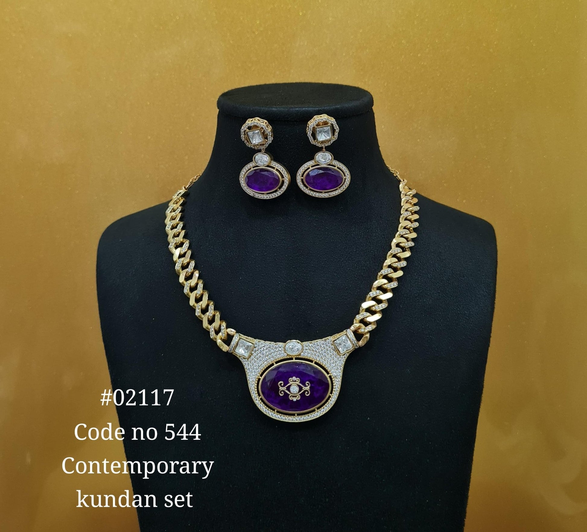 Chain pendant set 02117 - KRISHNA'S SWETA JEWELLERY