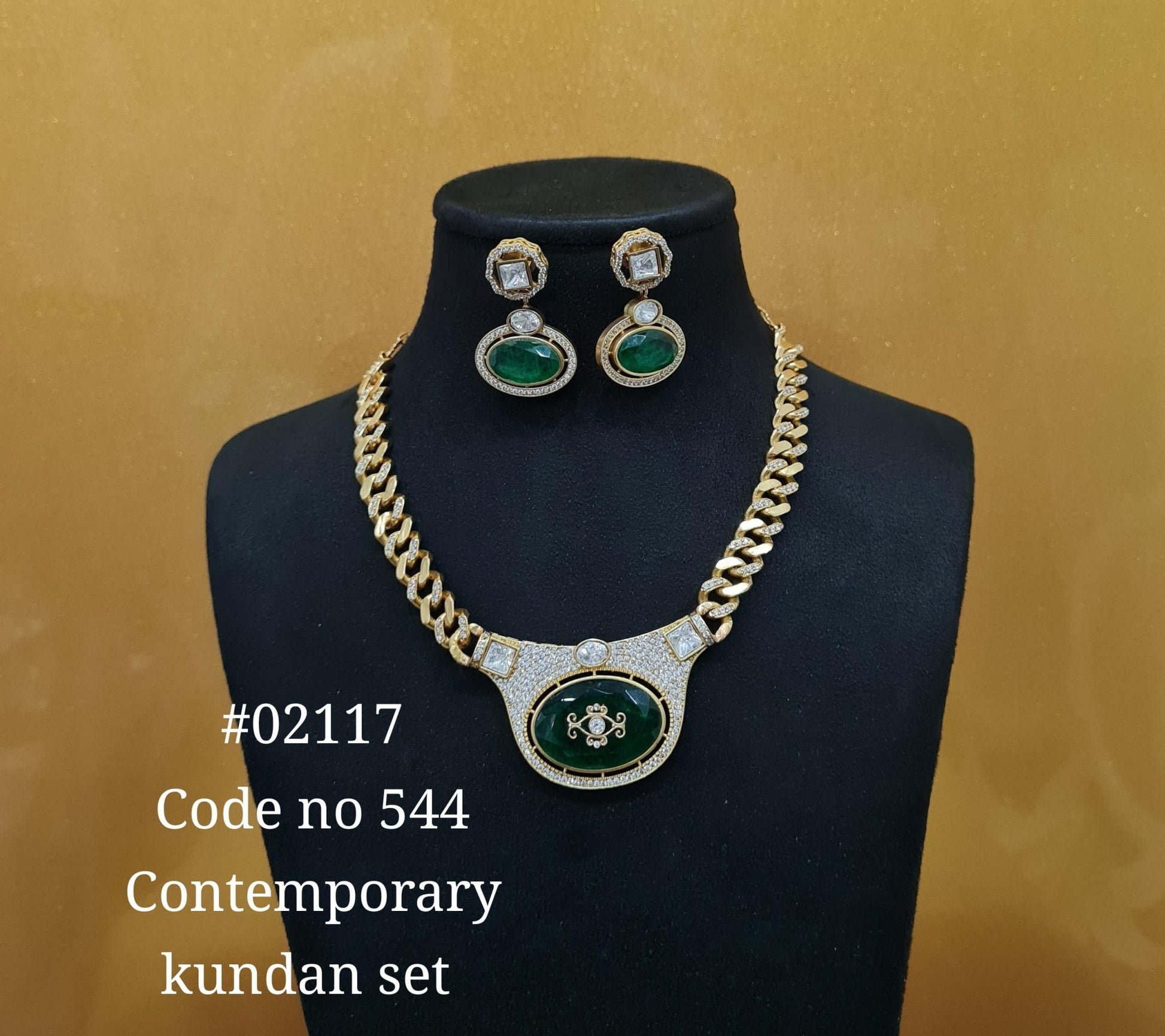 Chain pendant set 02117 - KRISHNA'S SWETA JEWELLERY