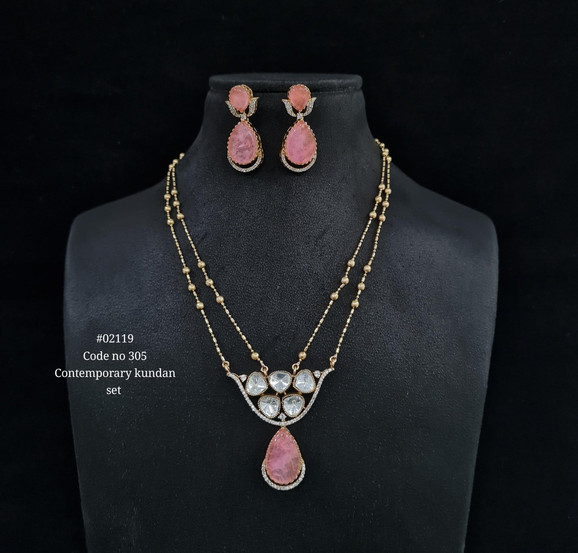 Chain pendant set 02119 - KRISHNA'S SWETA JEWELLERY