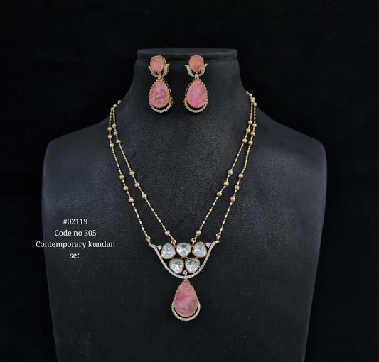 Chain pendant set 02119 - KRISHNA'S SWETA JEWELLERY