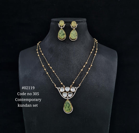 Chain pendant set 02119 - KRISHNA'S SWETA JEWELLERY