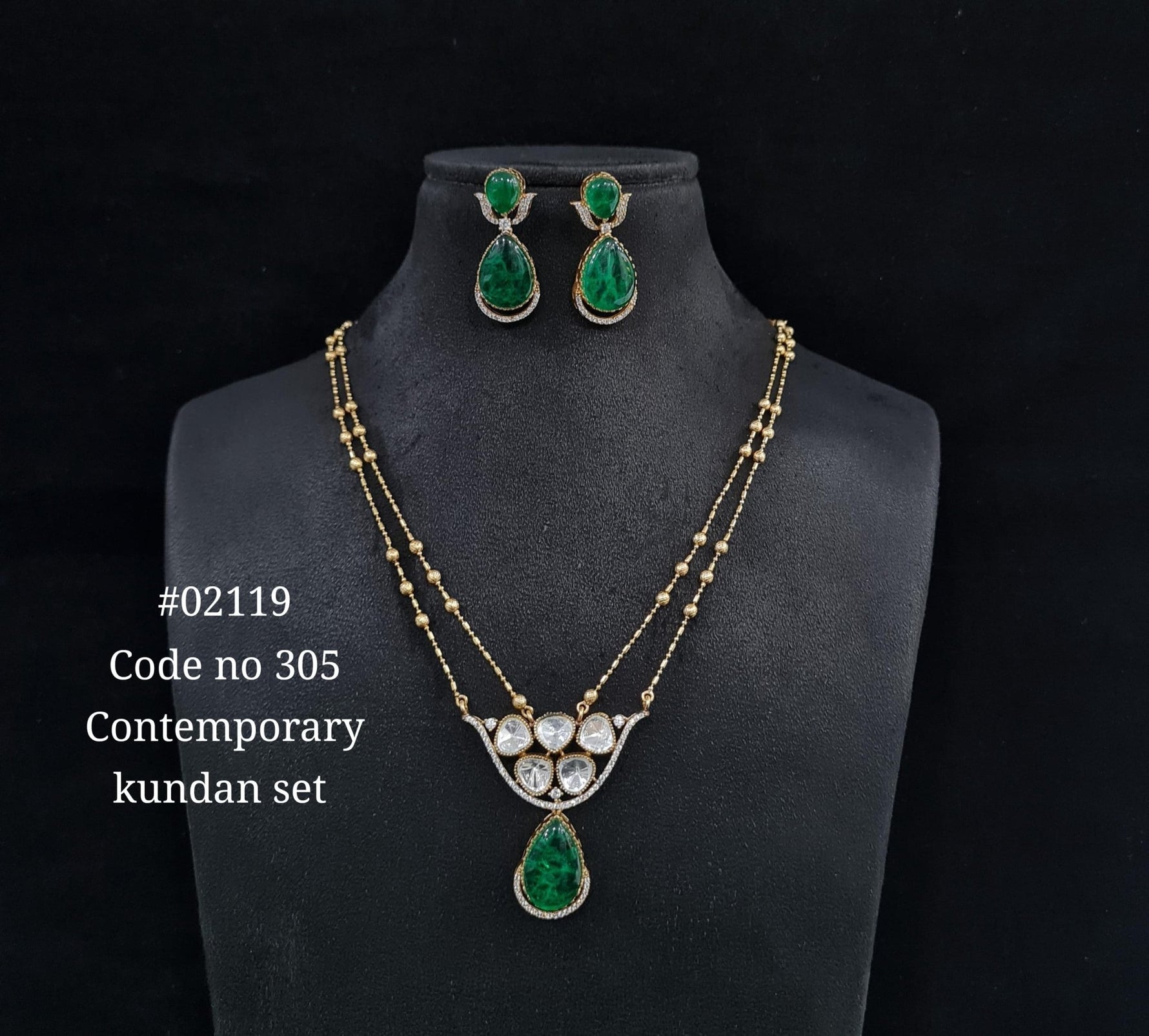 Chain pendant set 02119 - KRISHNA'S SWETA JEWELLERY