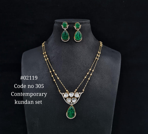 Chain pendant set 02119 - KRISHNA'S SWETA JEWELLERY