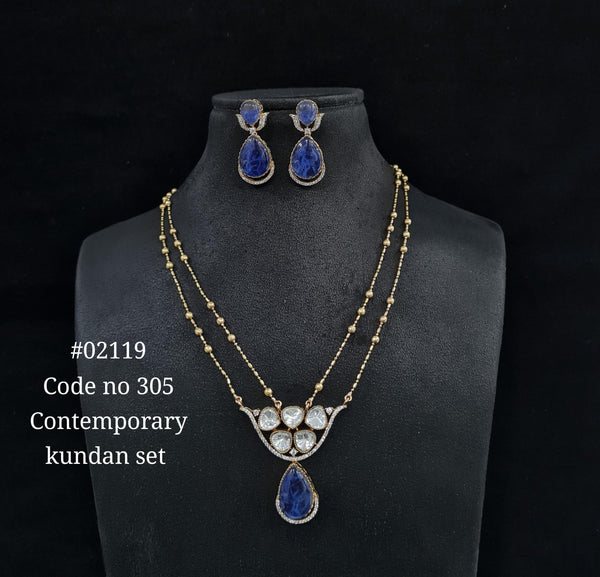 Chain pendant set 02119 - KRISHNA'S SWETA JEWELLERY