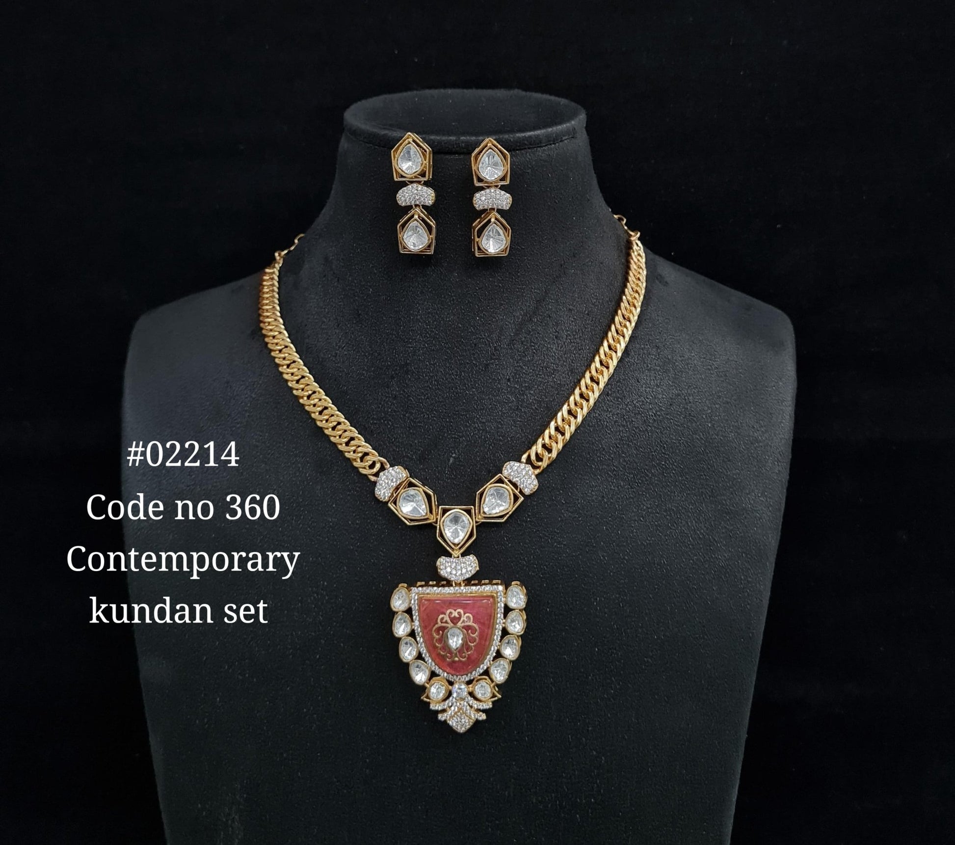 Chain pendant set 02214 - KRISHNA'S SWETA JEWELLERY