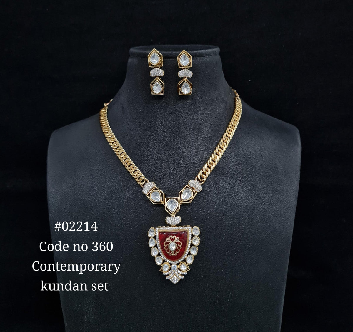Chain pendant set 02214 - KRISHNA'S SWETA JEWELLERY
