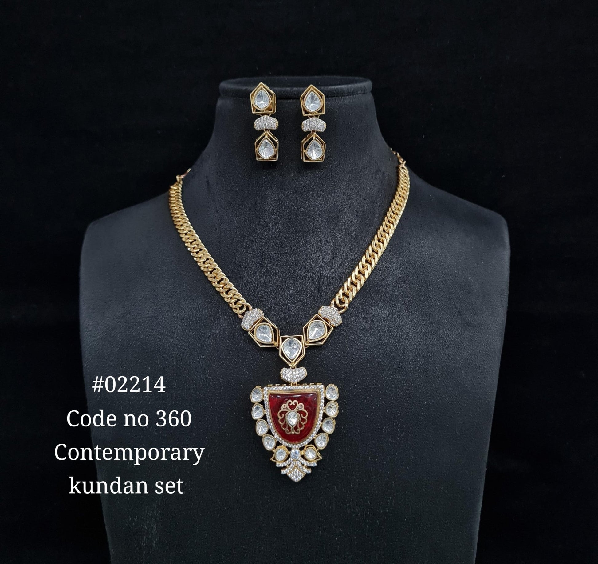 Chain pendant set 02214 - KRISHNA'S SWETA JEWELLERY
