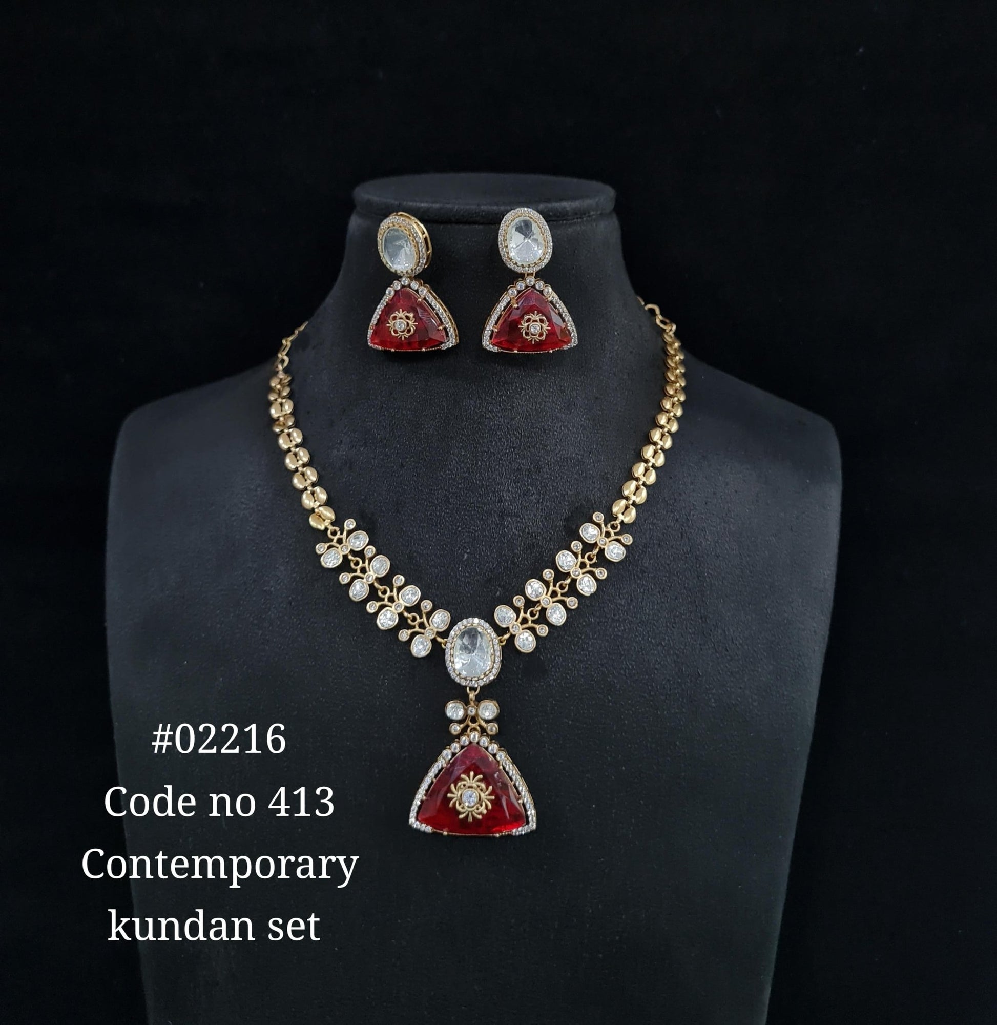 Chain pendant set 02216 - KRISHNA'S SWETA JEWELLERY