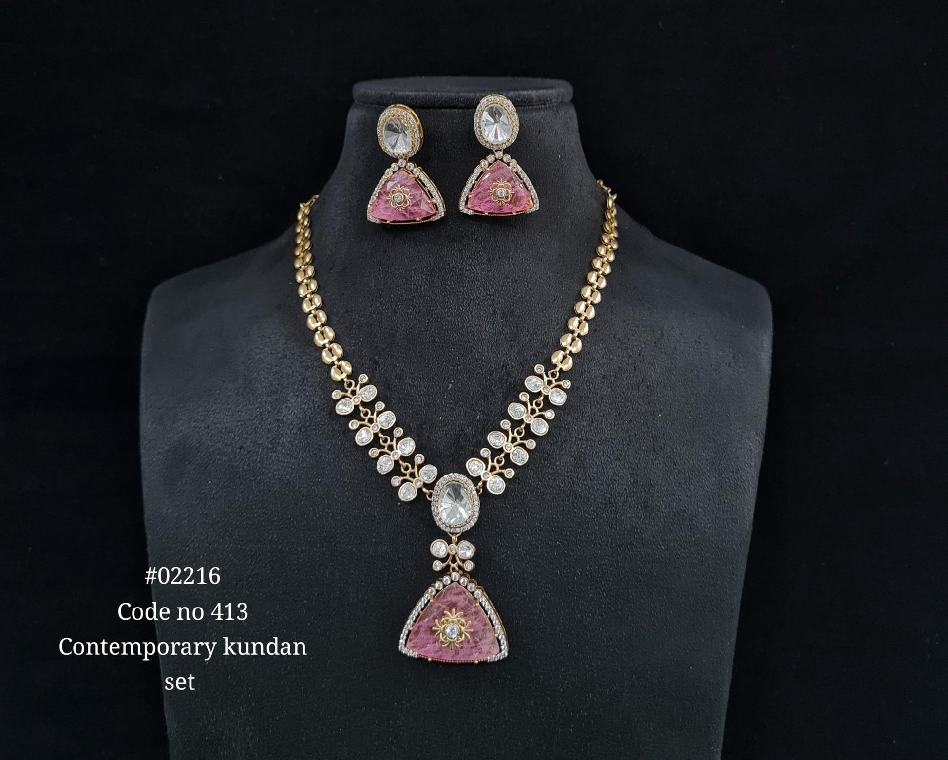 Chain pendant set 02216 - KRISHNA'S SWETA JEWELLERY