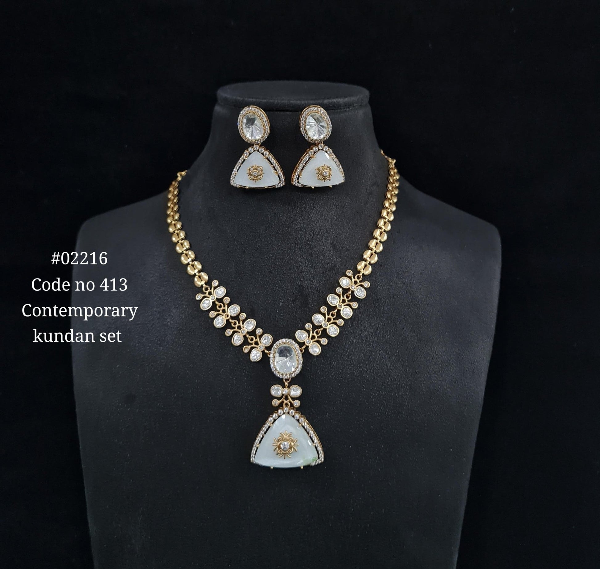Chain pendant set 02216 - KRISHNA'S SWETA JEWELLERY