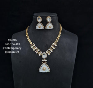 Chain pendant set 02216 - KRISHNA'S SWETA JEWELLERY
