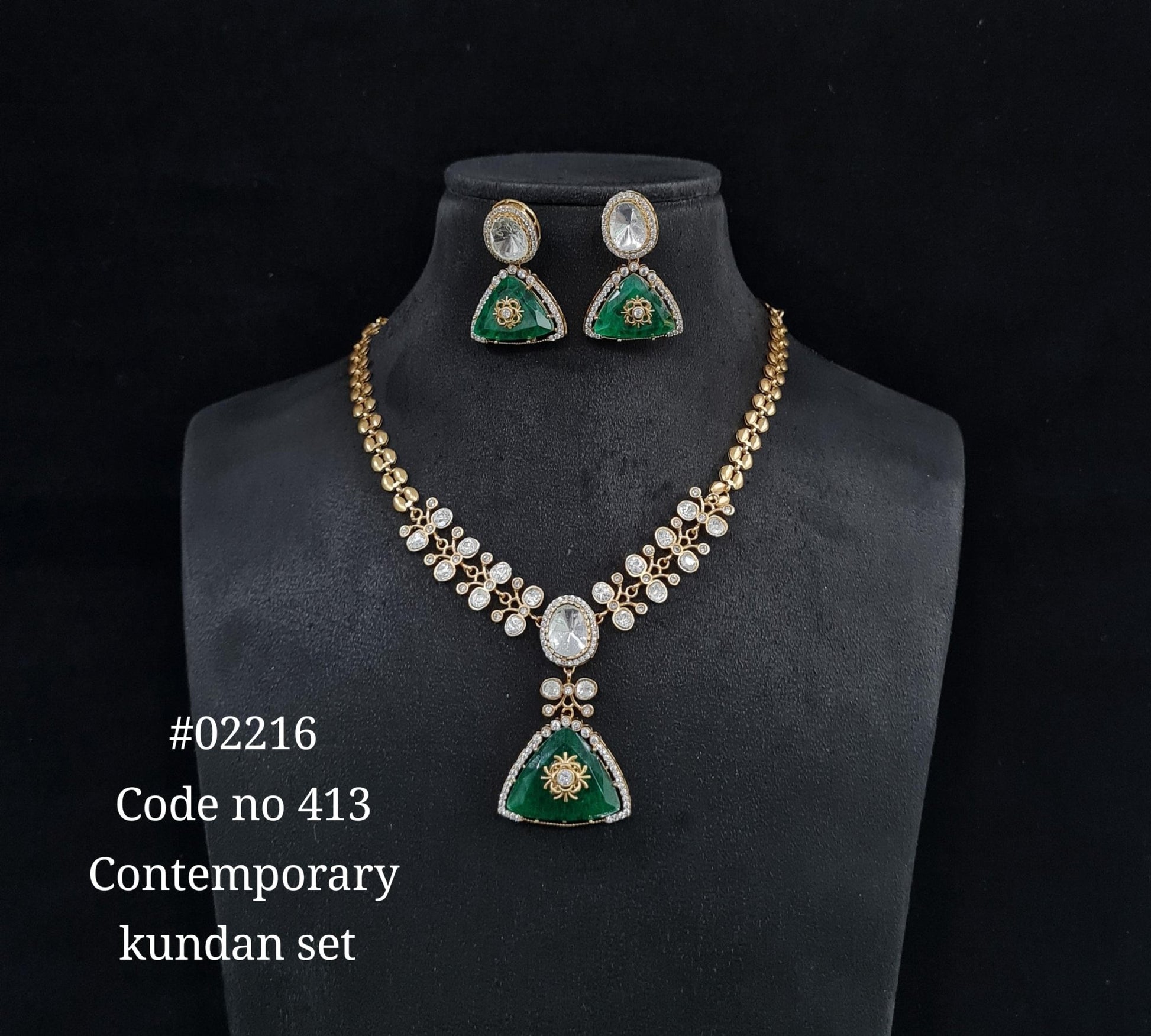 Chain pendant set 02216 - KRISHNA'S SWETA JEWELLERY