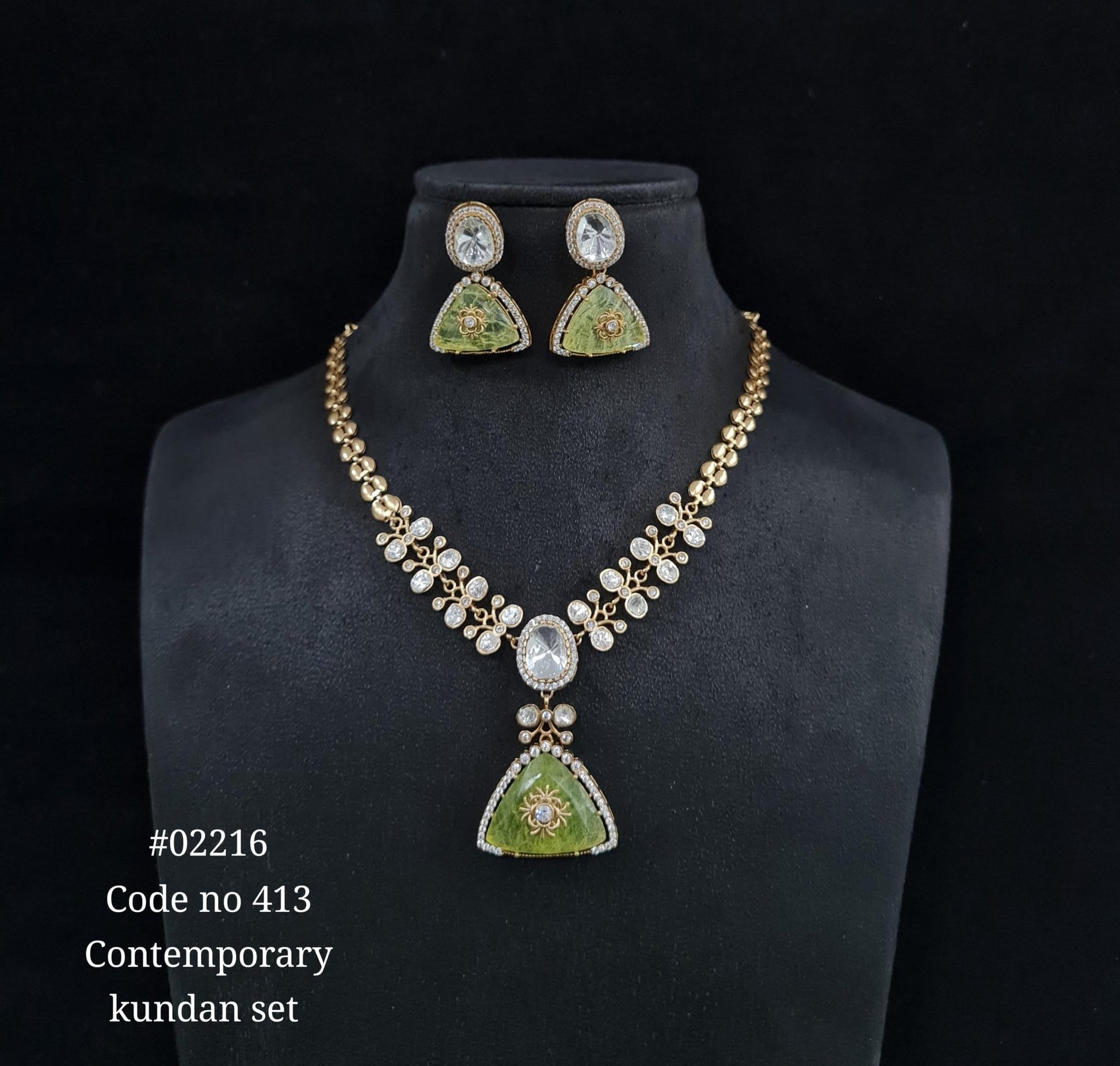 Chain pendant set 02216 - KRISHNA'S SWETA JEWELLERY