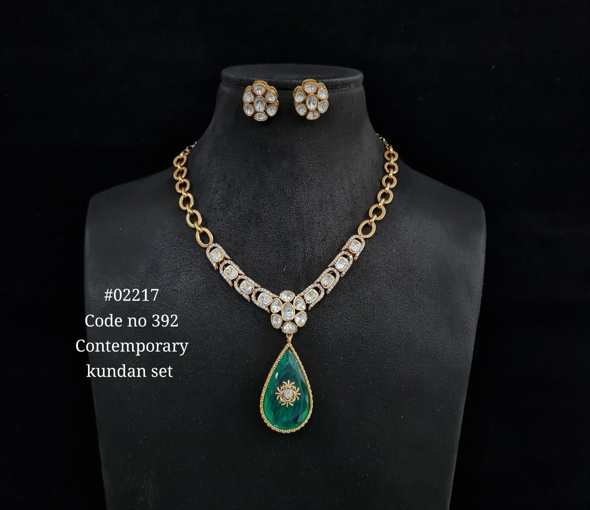 Chain pendant set 02217 - KRISHNA'S SWETA JEWELLERY