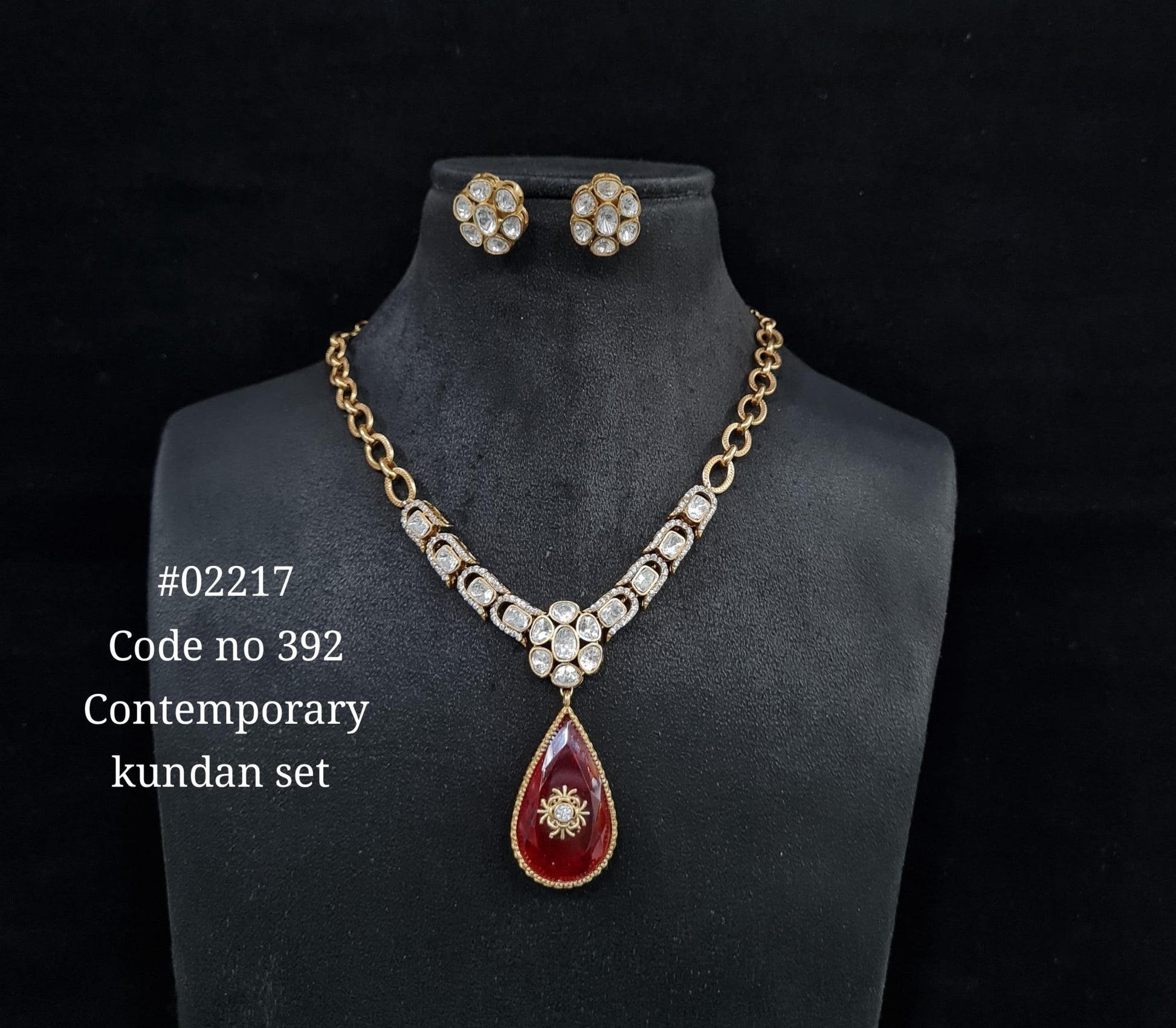 Chain pendant set 02217 - KRISHNA'S SWETA JEWELLERY