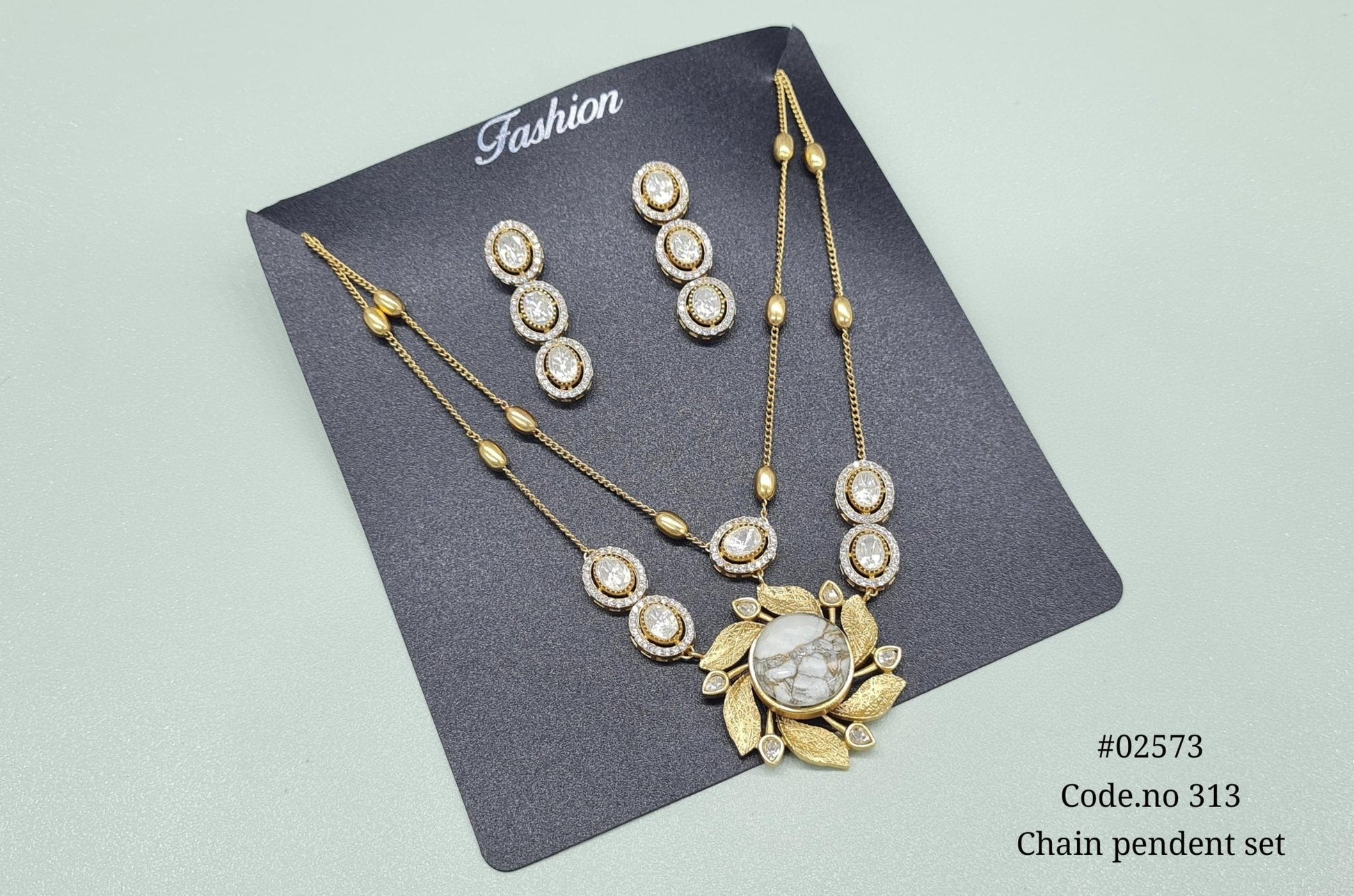Chain pendant set 02573 - KRISHNA'S SWETA JEWELLERY