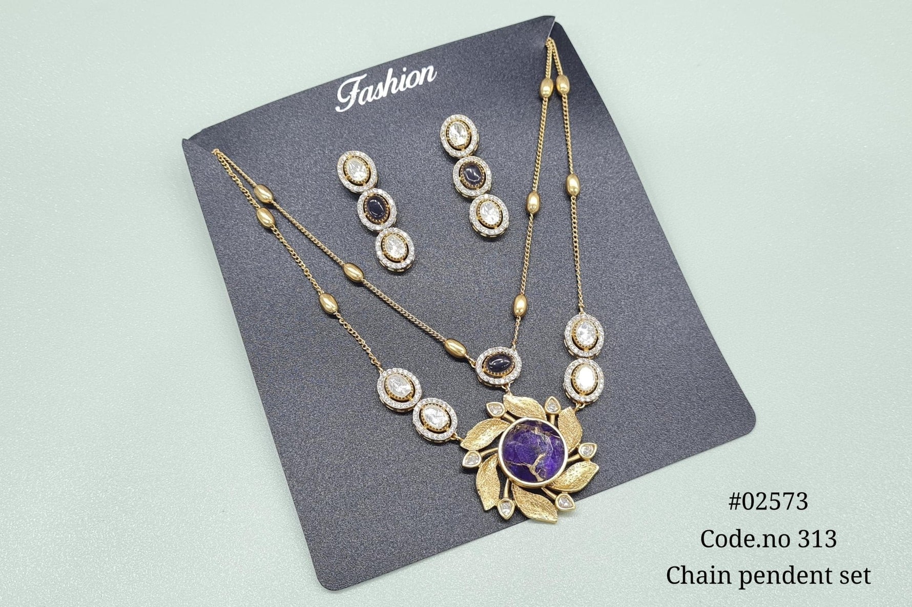 Chain pendant set 02573 - KRISHNA'S SWETA JEWELLERY