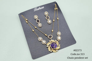 Chain pendant set 02573 - KRISHNA'S SWETA JEWELLERY