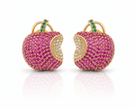 Cz apple Studs 01658 - KRISHNA'S SWETA JEWELLERY