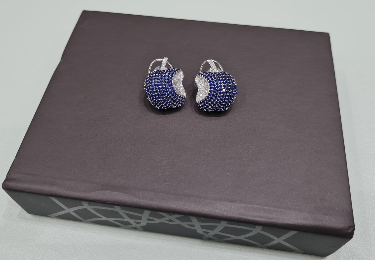Cz apple Studs 01658 - KRISHNA'S SWETA JEWELLERY