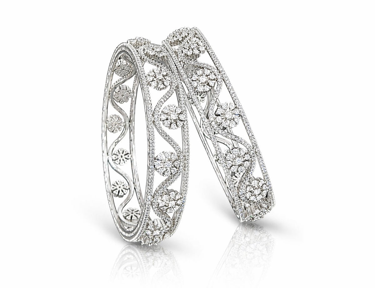 Cz Bangles 09721 - KRISHNA'S SWETA JEWELLERY