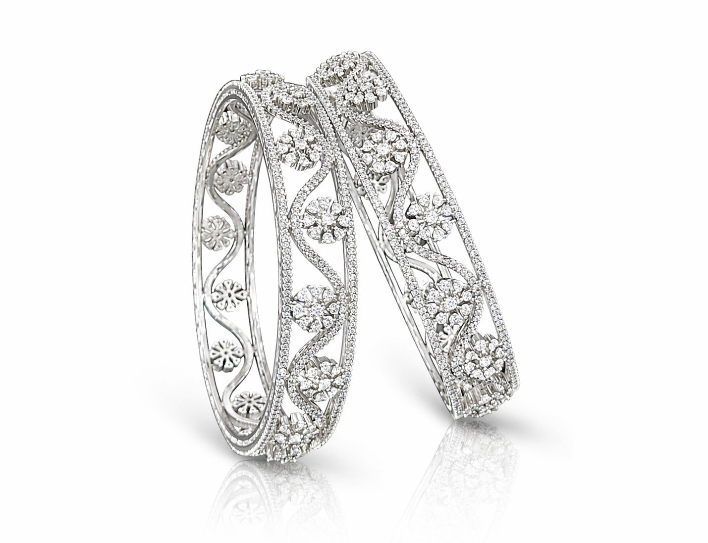 Cz Bangles 09721 - KRISHNA'S SWETA JEWELLERY