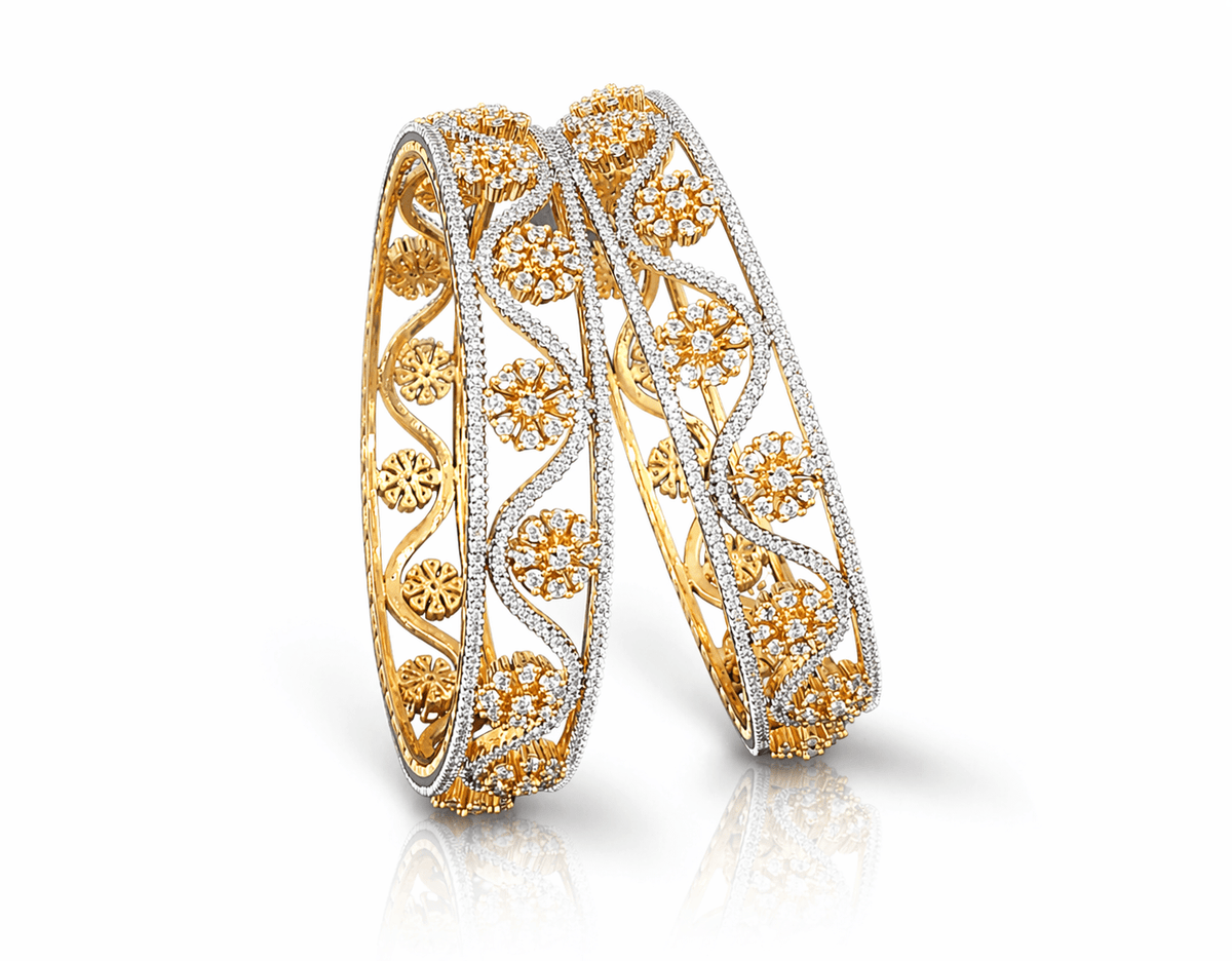 Cz Bangles 09721 - KRISHNA'S SWETA JEWELLERY