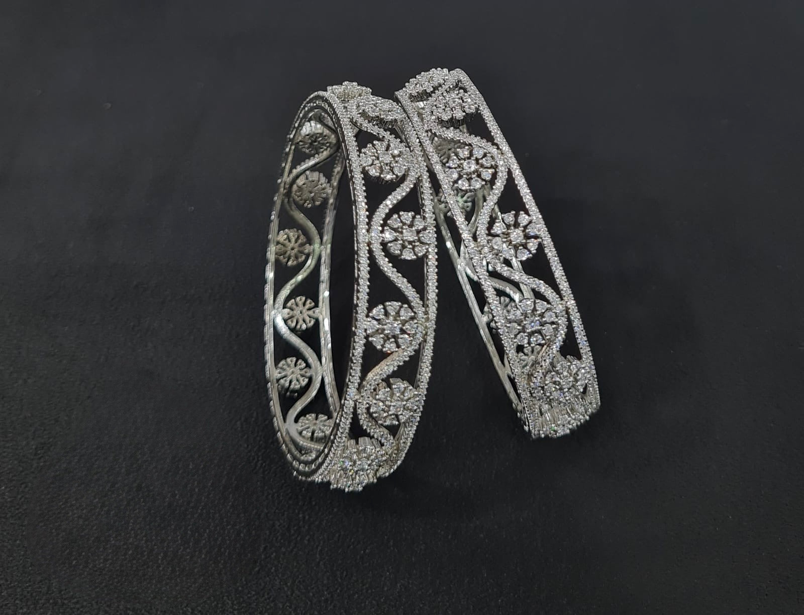 Cz Bangles 09721 - KRISHNA'S SWETA JEWELLERY