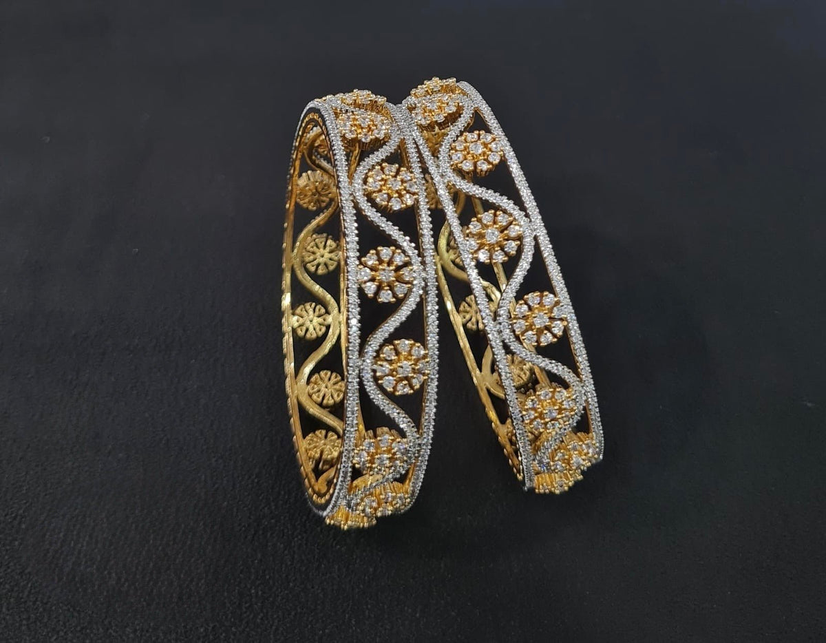 Cz Bangles 09721 - KRISHNA'S SWETA JEWELLERY