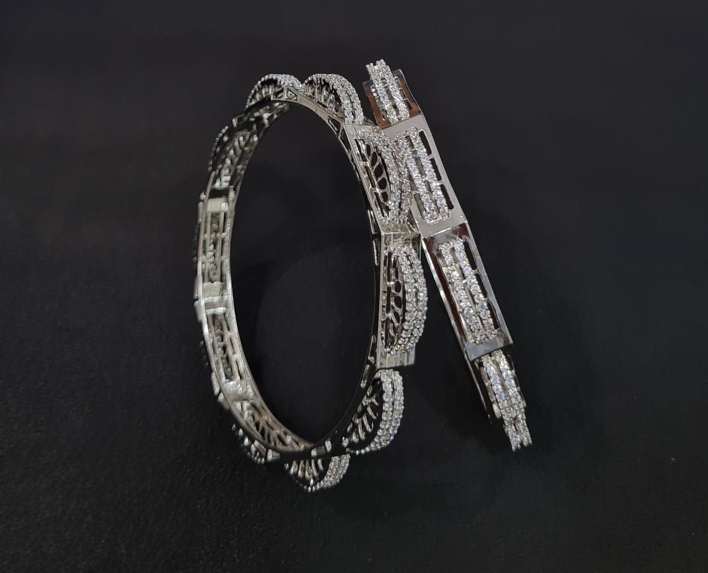 Cz Bangles 09730 - KRISHNA'S SWETA JEWELLERY