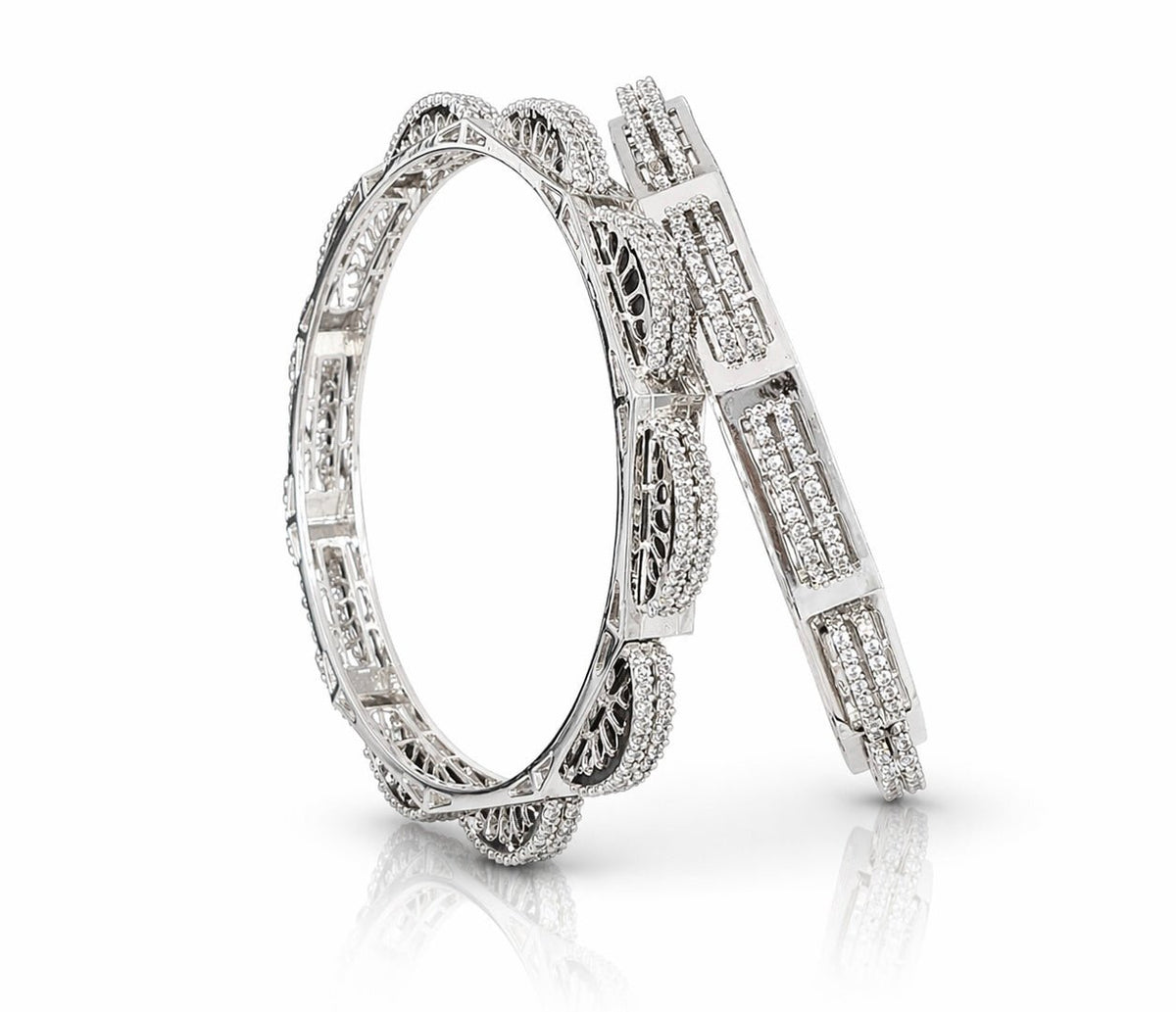 Cz Bangles 09730 - KRISHNA'S SWETA JEWELLERY