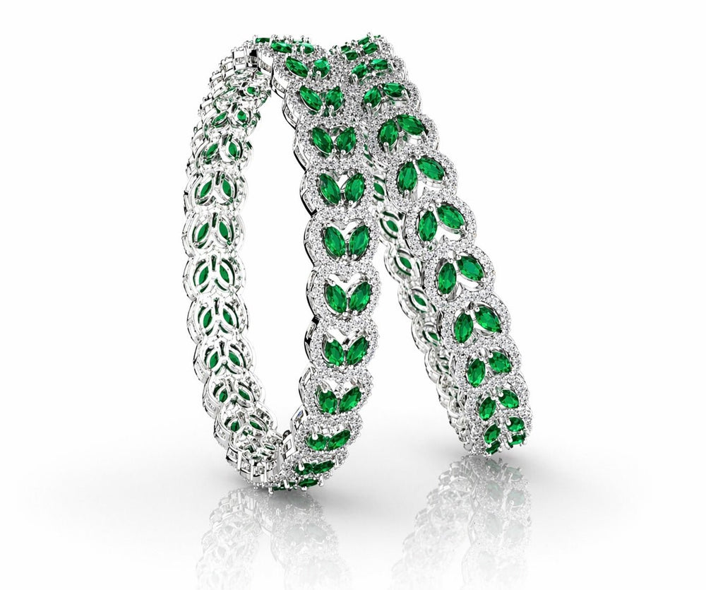 Cz Bangles 09749 - KRISHNA'S SWETA JEWELLERY