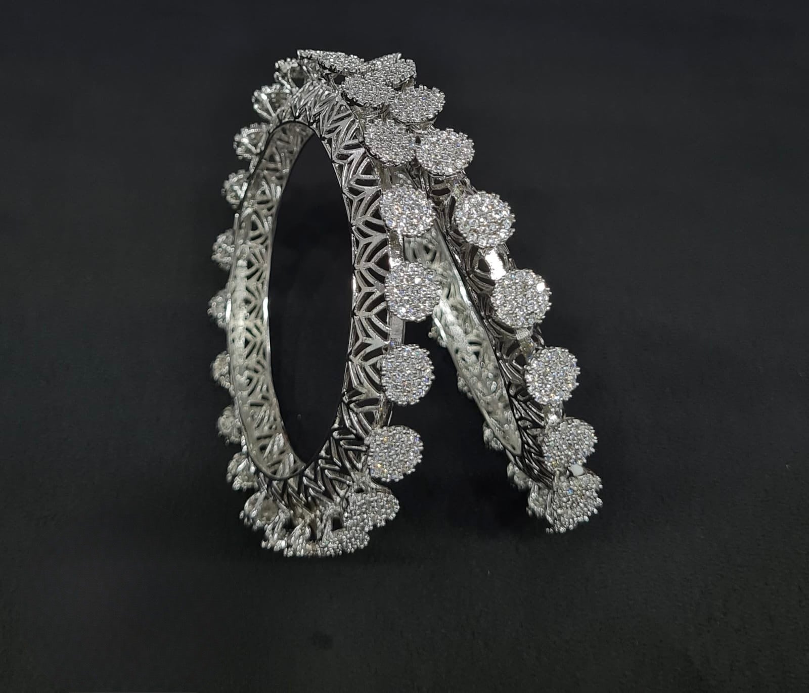 Cz Bangles 09851 - KRISHNA'S SWETA JEWELLERY