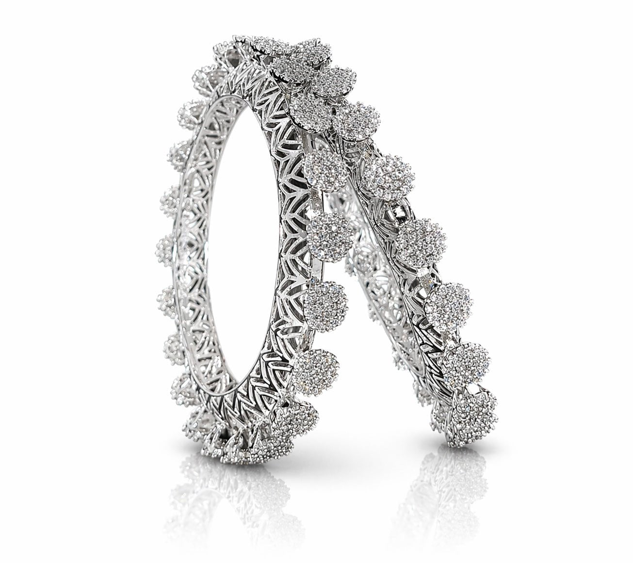 Cz Bangles 09851 - KRISHNA'S SWETA JEWELLERY
