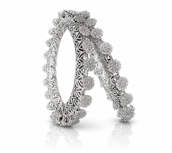 Cz Bangles 09851 - KRISHNA'S SWETA JEWELLERY