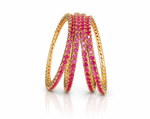 Cz Bangles 4mm Bangles 00486 - KRISHNA'S SWETA JEWELLERY
