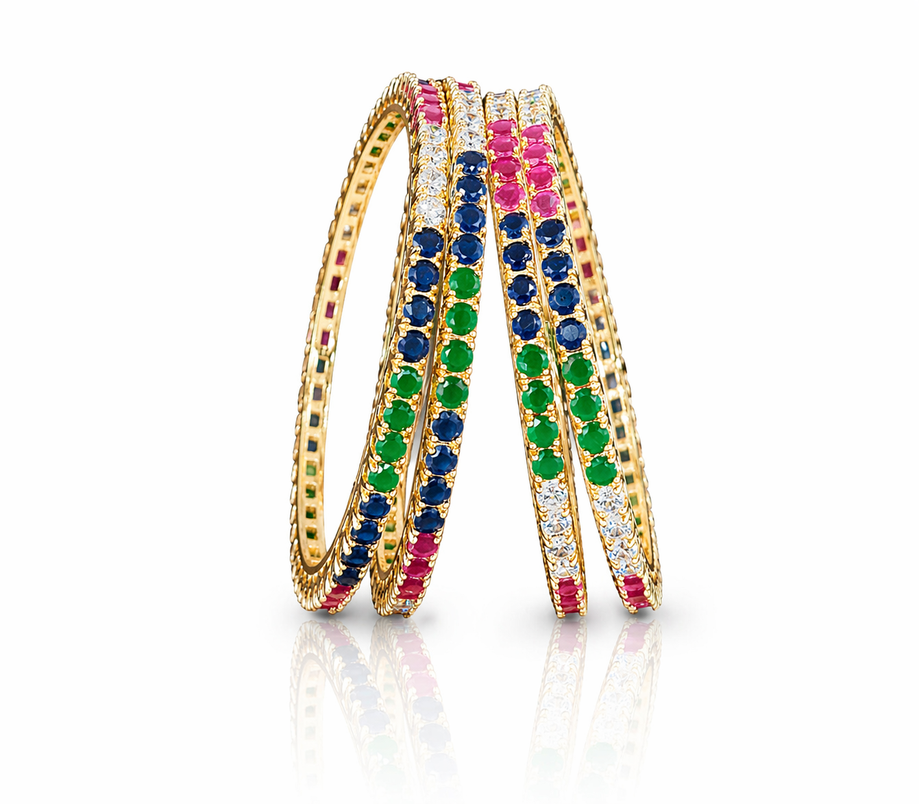 Cz Bangles 4mm Bangles 00486 - KRISHNA'S SWETA JEWELLERY