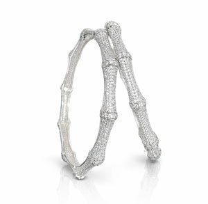 Cz Bangles Silver 09762 - KRISHNA'S SWETA JEWELLERY