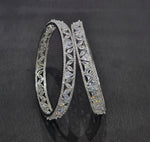 Cz Bangles Silver 09789 - KRISHNA'S SWETA JEWELLERY