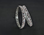 Cz Bangles Silver 09789 - KRISHNA'S SWETA JEWELLERY