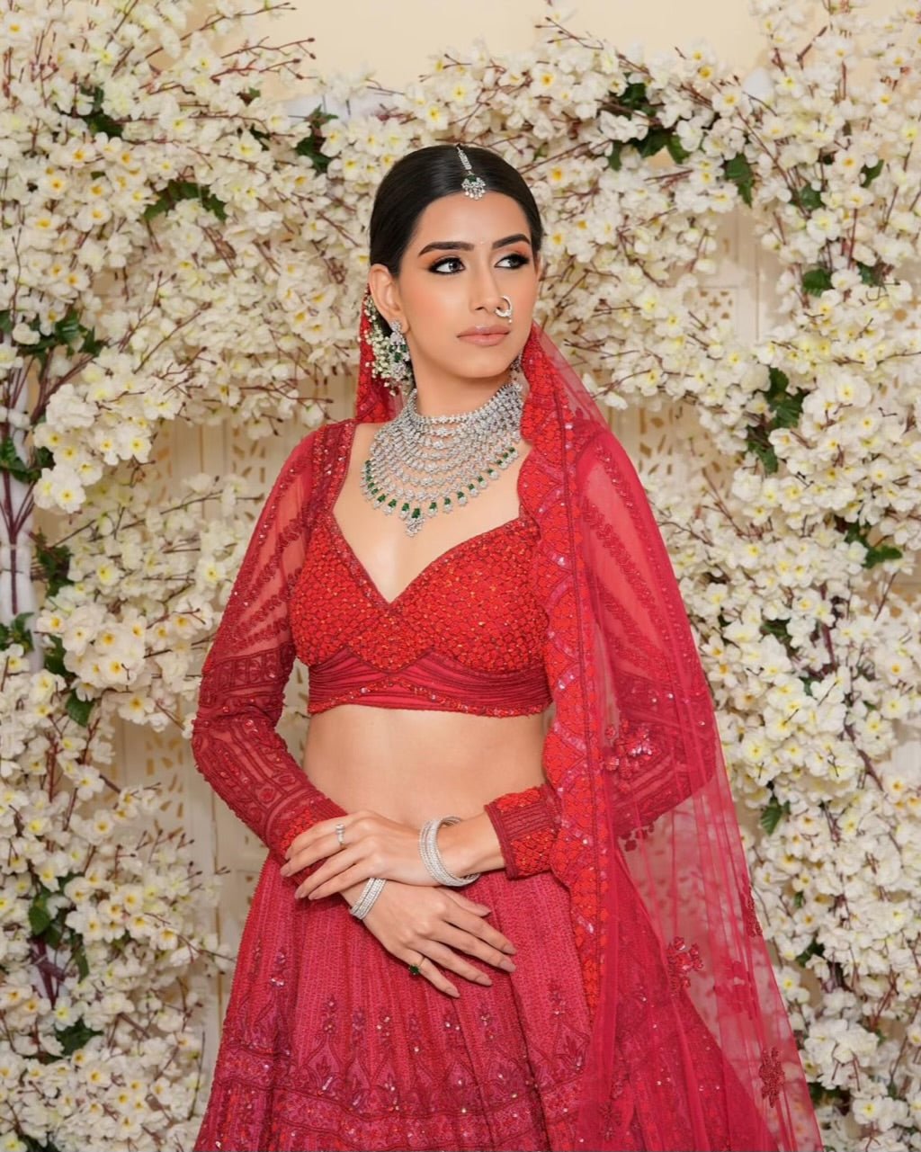 Cz Bride Necklace 01768 - KRISHNA'S SWETA JEWELLERY