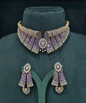 Cz Bride Set 05464 - KRISHNA'S SWETA JEWELLERY