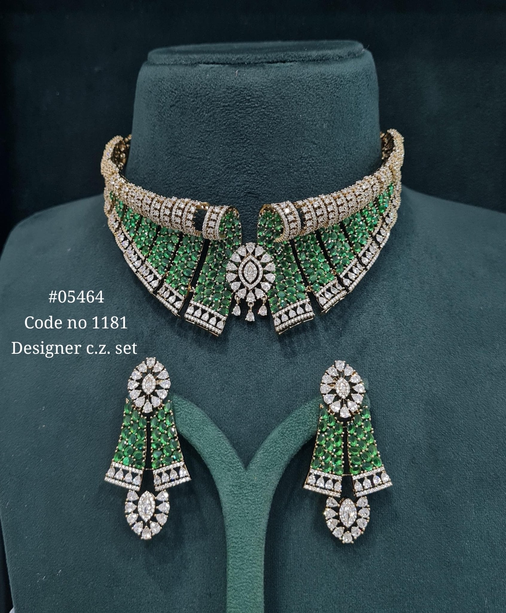 Cz Bride Set 05464 - KRISHNA'S SWETA JEWELLERY