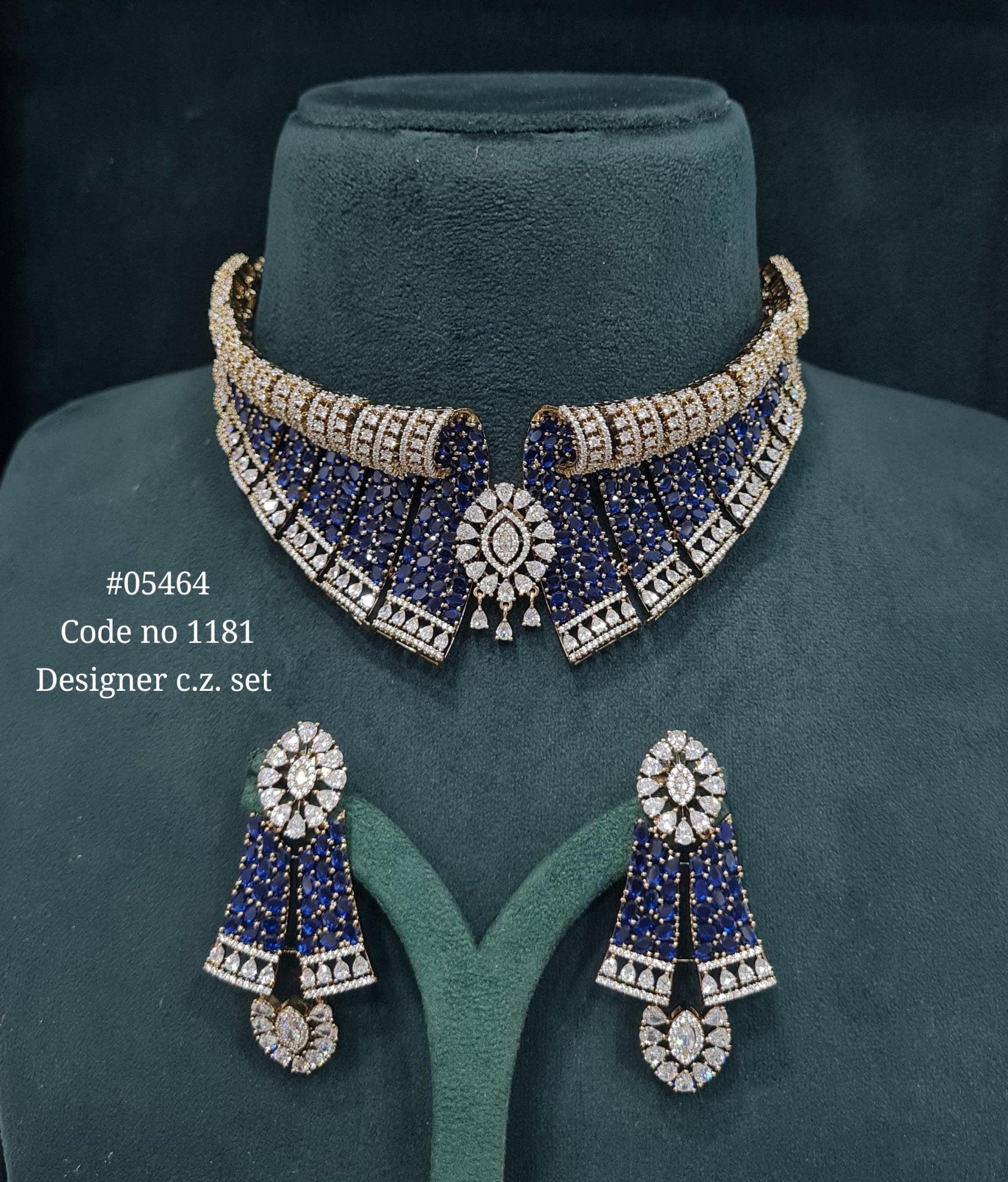 Cz Bride Set 05464 - KRISHNA'S SWETA JEWELLERY