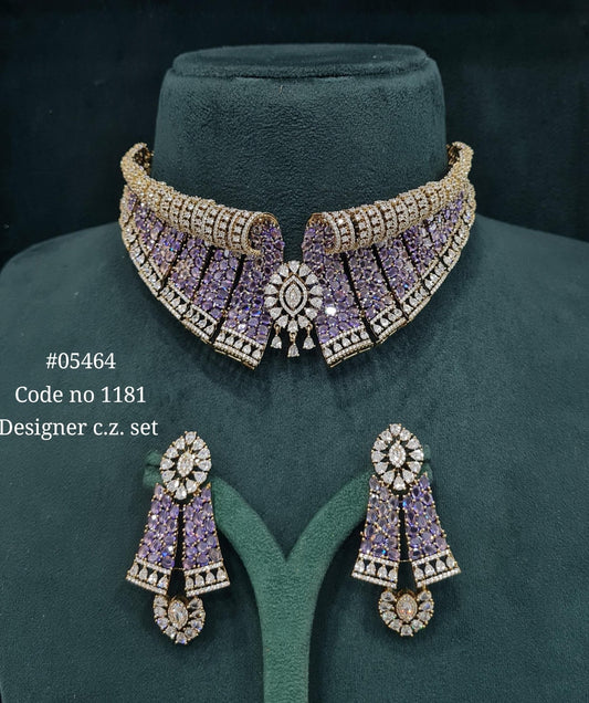 Cz Bride Set 05464 - KRISHNA'S SWETA JEWELLERY