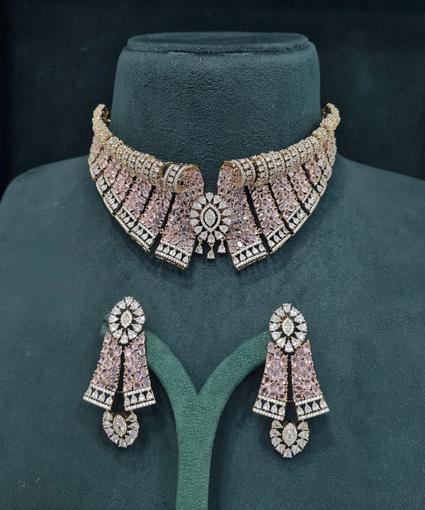 Cz Bride Set 05464 - KRISHNA'S SWETA JEWELLERY