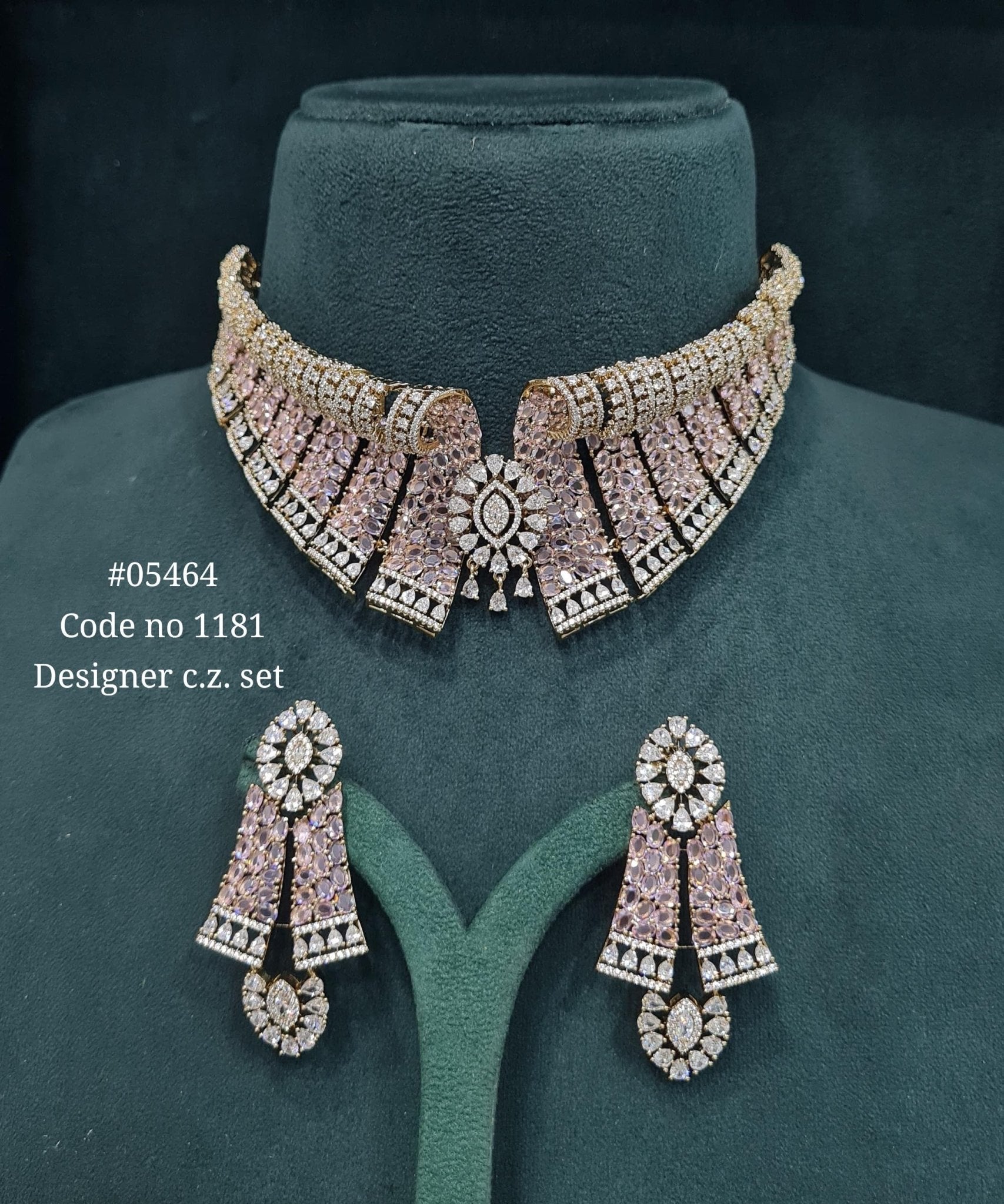 Cz Bride Set 05464 - KRISHNA'S SWETA JEWELLERY