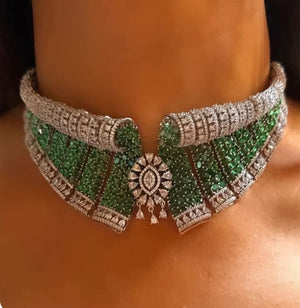 Cz Bride Set 05464 - KRISHNA'S SWETA JEWELLERY