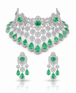 Cz Bride Set 10378 - KRISHNA'S SWETA JEWELLERY
