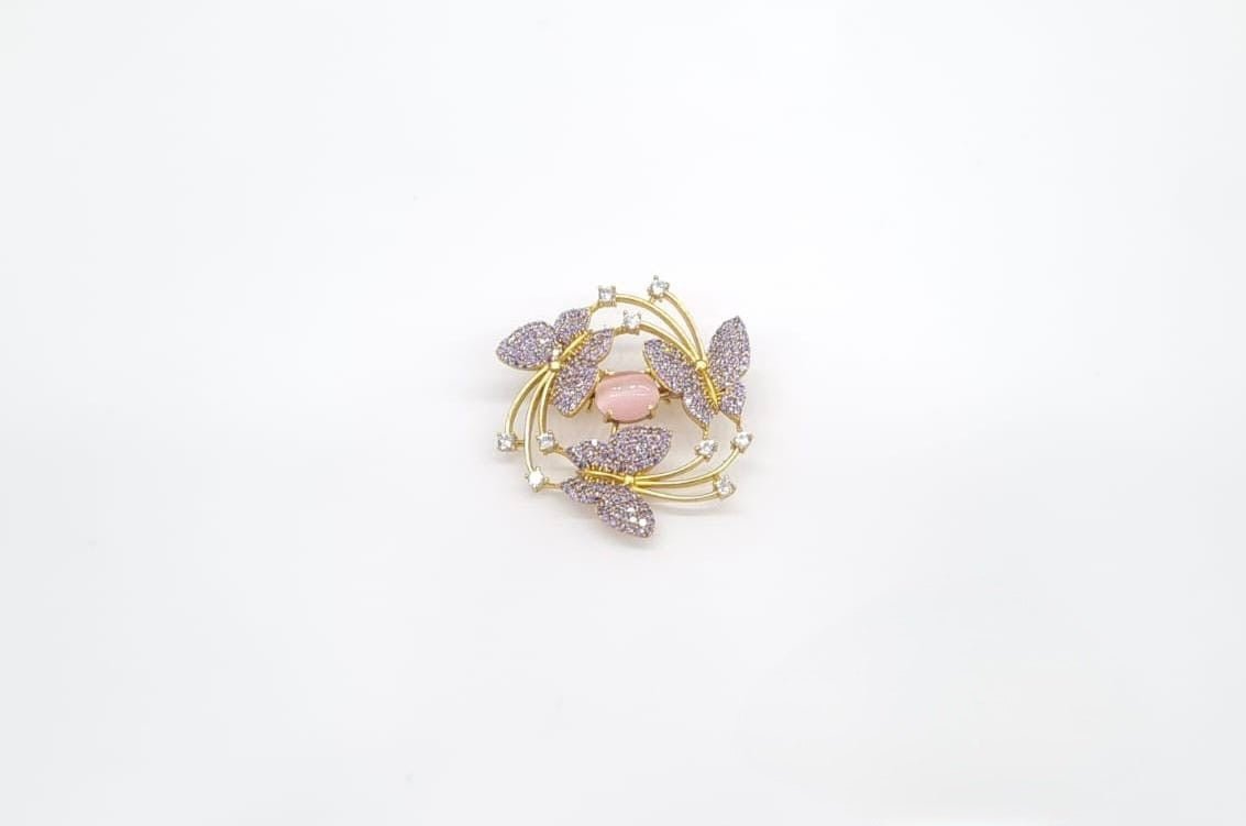 Cz Brooch 10571 - KRISHNA'S SWETA JEWELLERY
